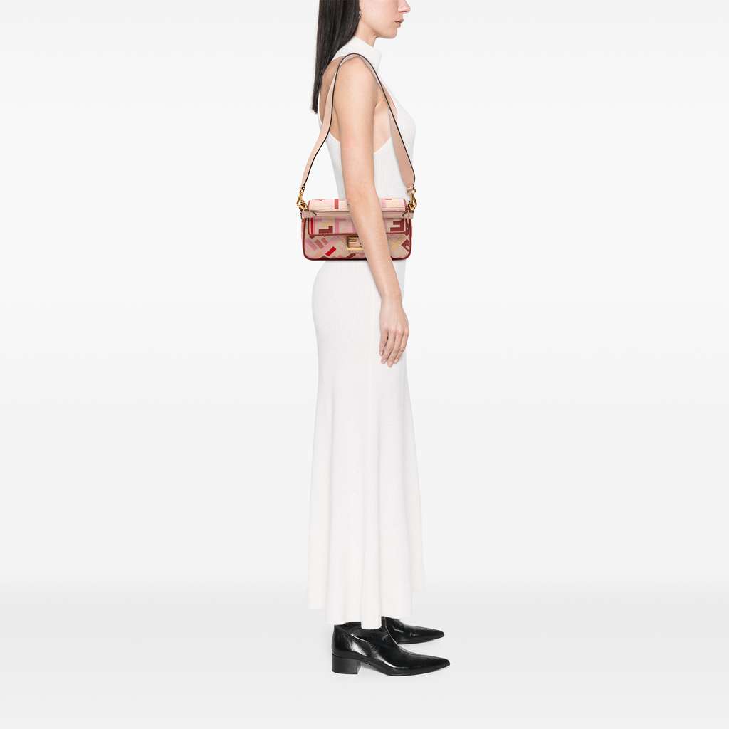Fendi Zucca Embroidered Canvas Baguette Satchel - Image 13