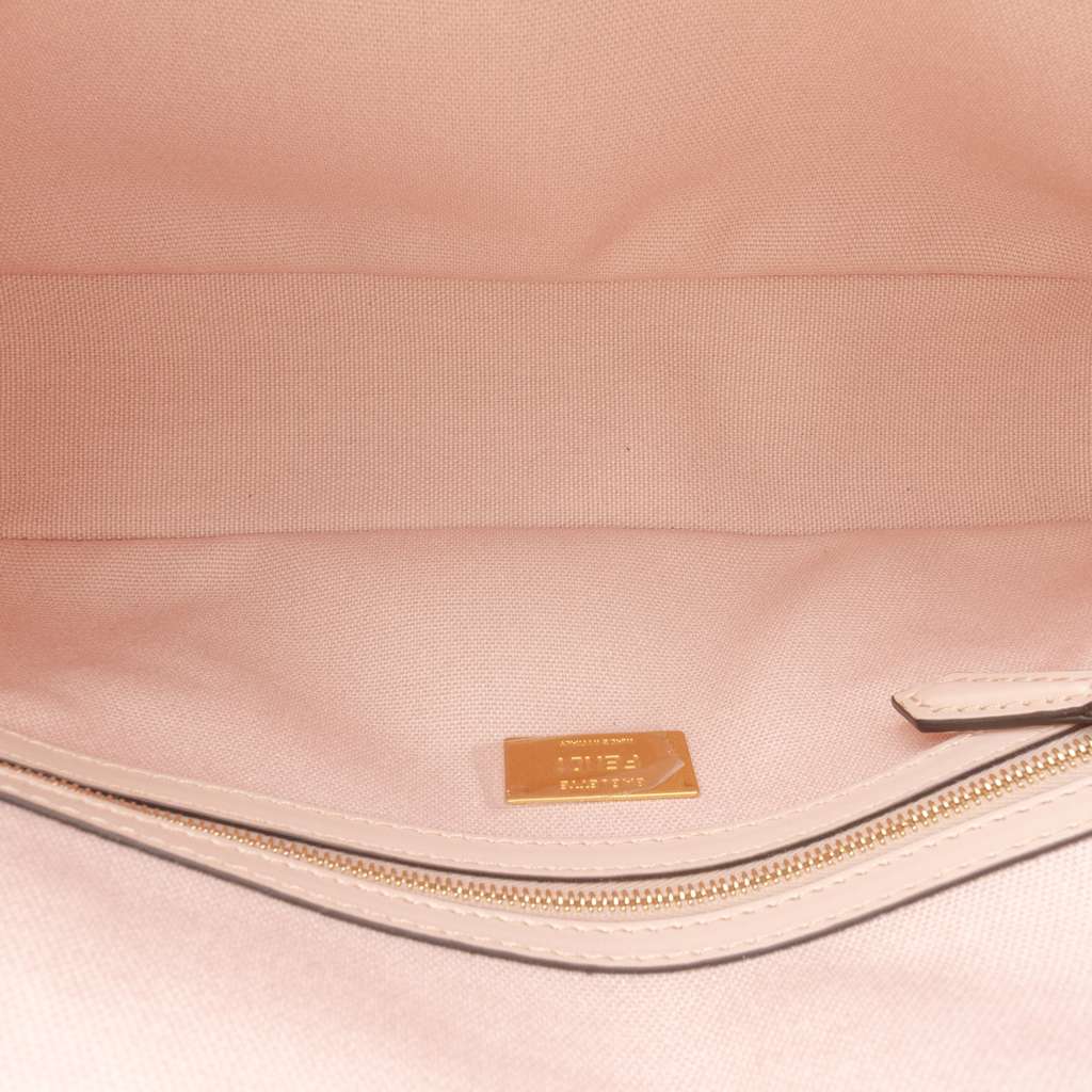 Fendi Zucca Embroidered Canvas Baguette Satchel - 4