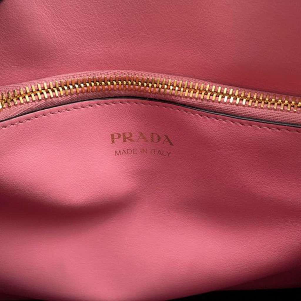 Prada City Calf Trimmed Saffiano Paradigme Bag - Side view