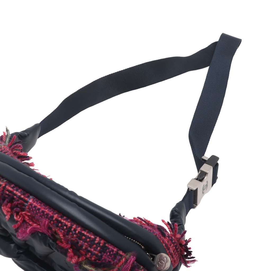 Chanel Embossed Nylon Tweed Doudoune Belt Bag - Image 10