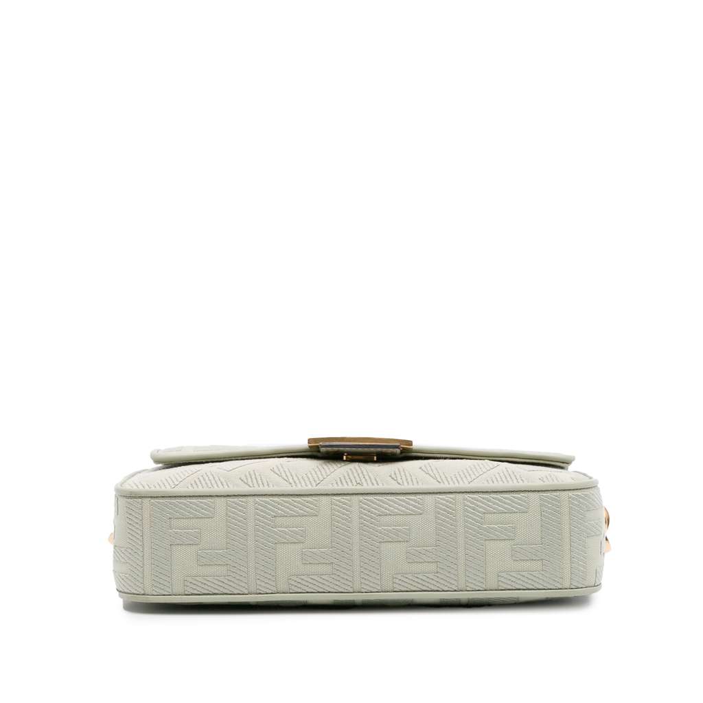 Fendi Zucca Embroidered Canvas Baguette Satchel - Image 6