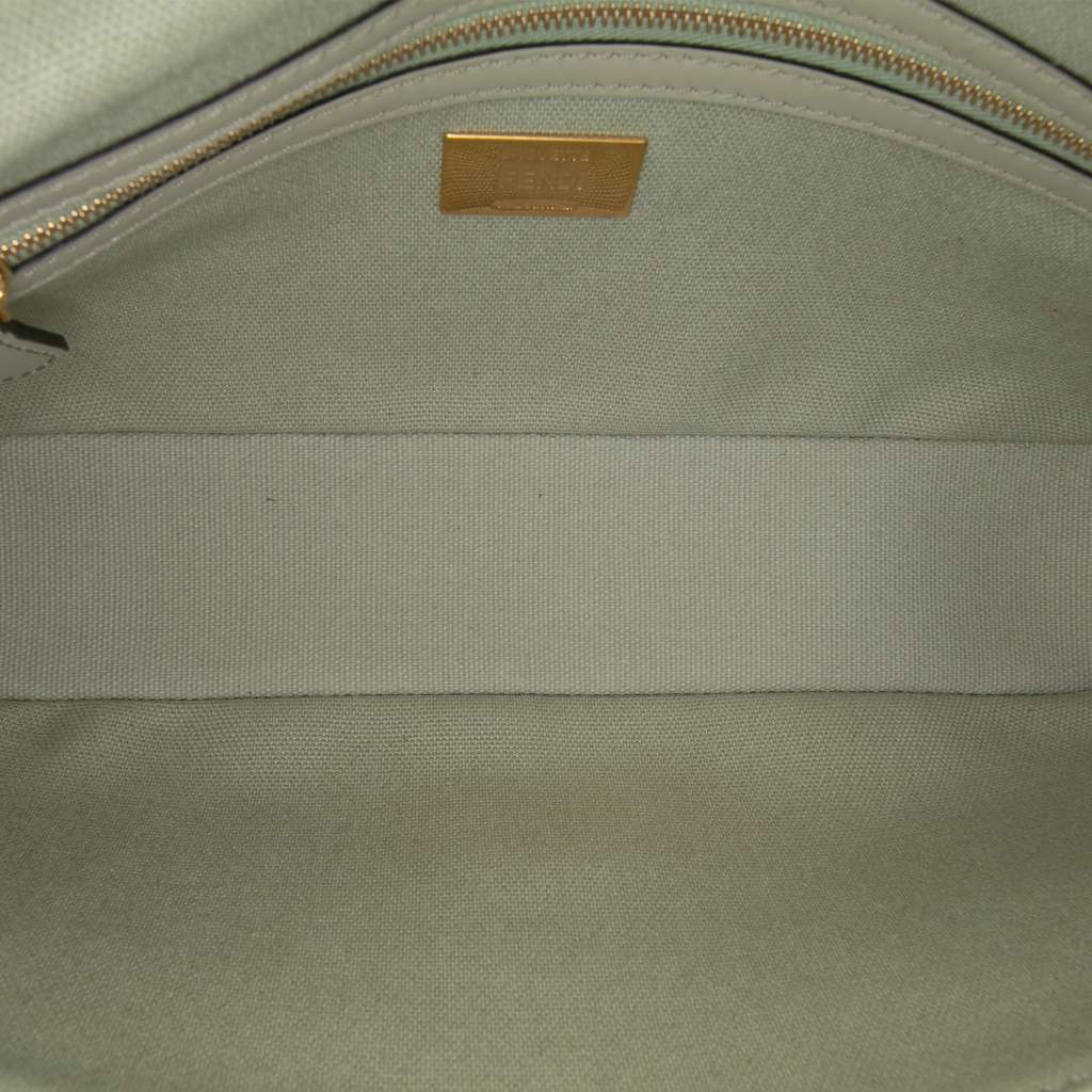 Fendi Zucca Embroidered Canvas Baguette Satchel - 4