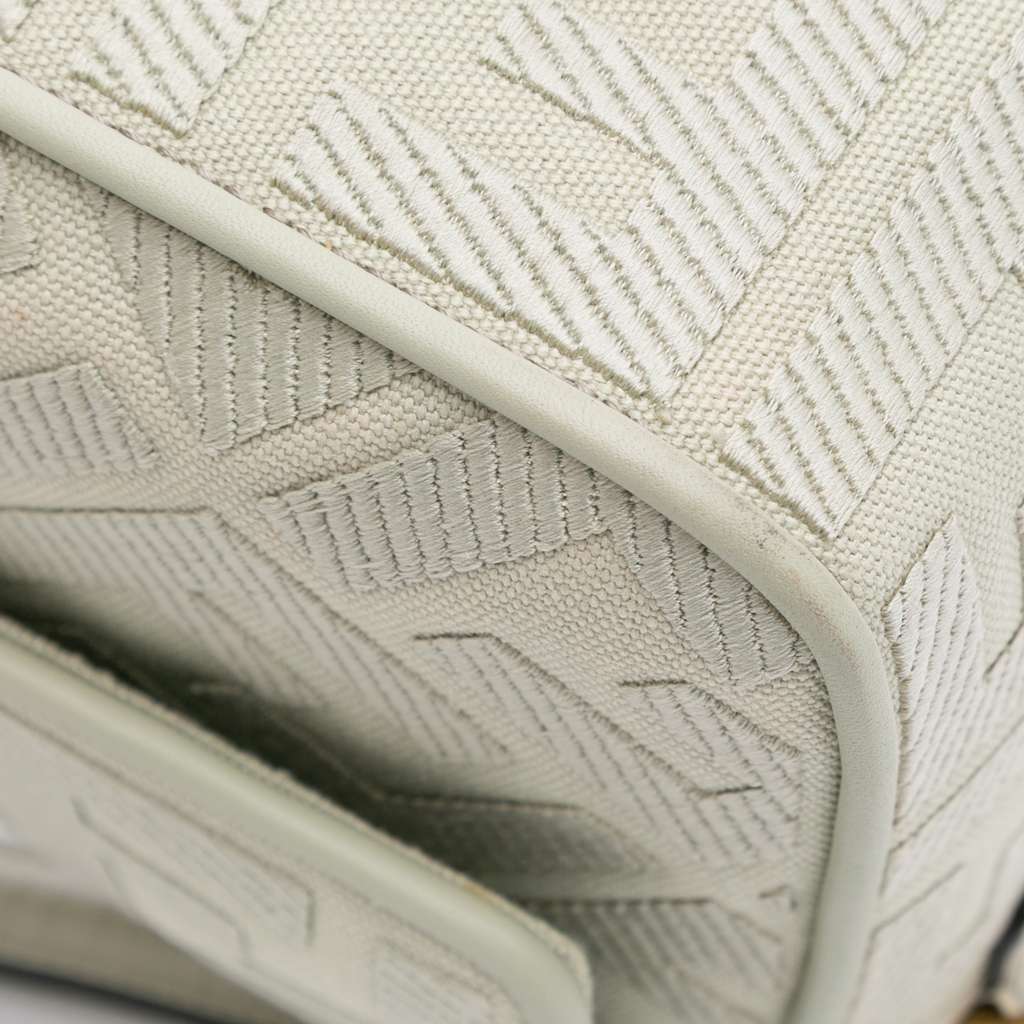 Fendi Zucca Embroidered Canvas Baguette Satchel - Detail 2