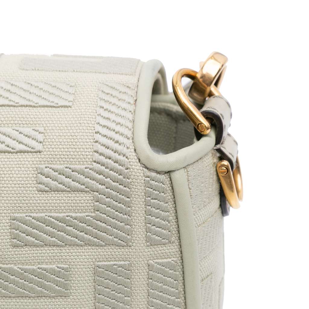 Fendi Zucca Embroidered Canvas Baguette Satchel - Image 10