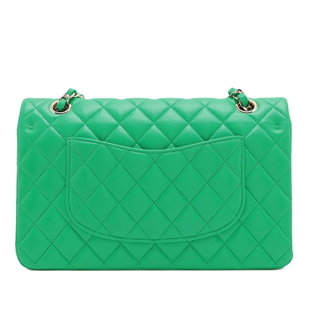 Chanel Medium Classic Lambskin Double Flap - Back view