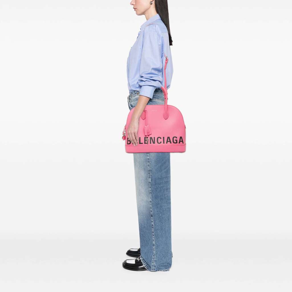 Balenciaga M Grained Calfskin Logo Ville Top Handle Bag - Detail 2