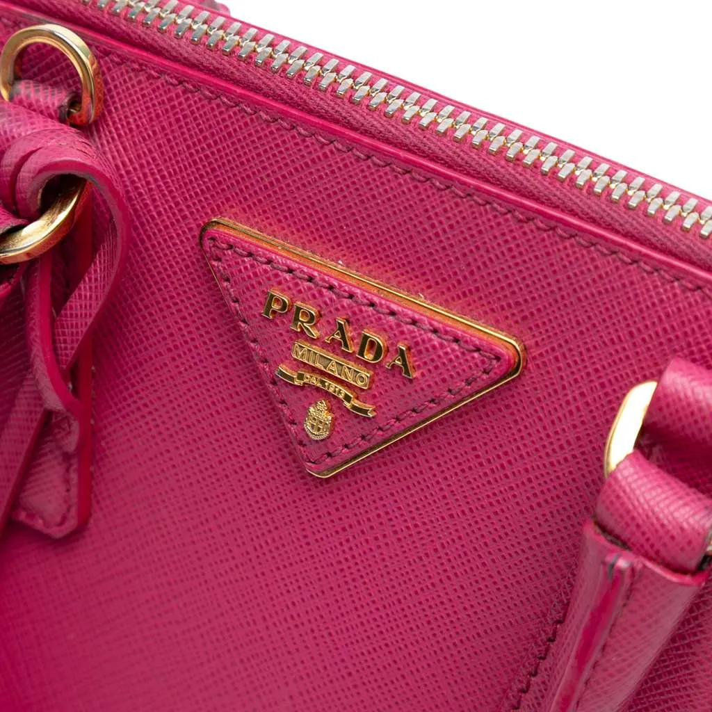 Prada Small Saffiano Lux Promenade Satchel Pink Leather Good - Box View