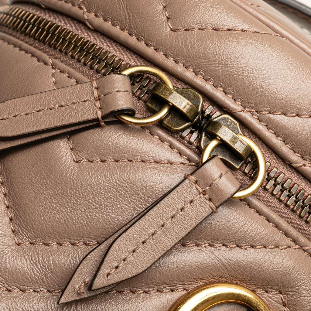 Gucci GG Marmont Round Matelasse Leather Backpack - Detail 2