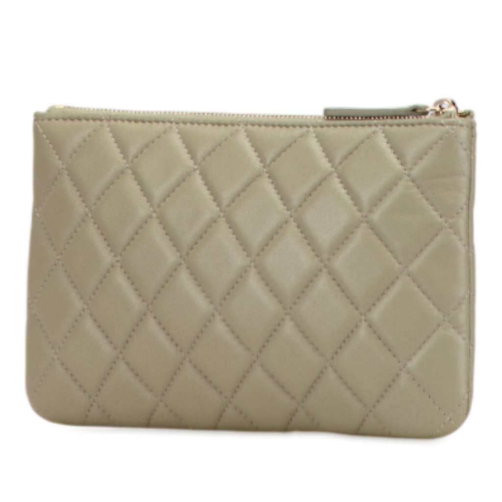 Chanel Small Quilted Lambskin O Case Zip Pouch - 2