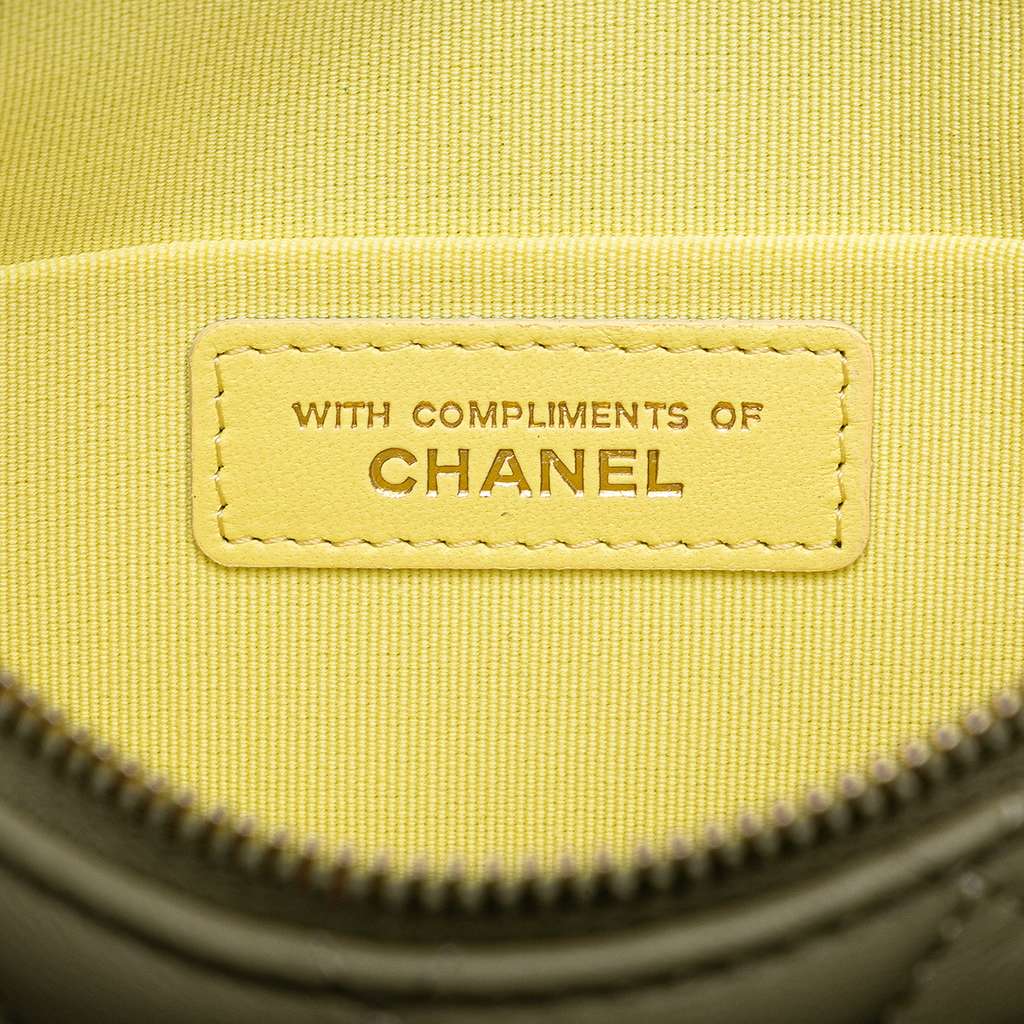 Chanel Small Quilted Lambskin O Case Zip Pouch - 5