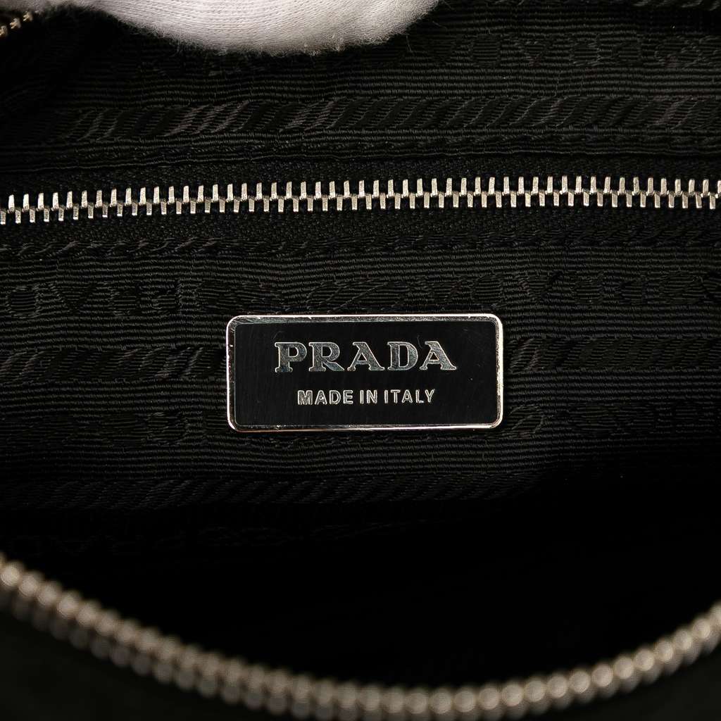 Prada Leather Trimmed Tessuto Shoulder Bag - 5