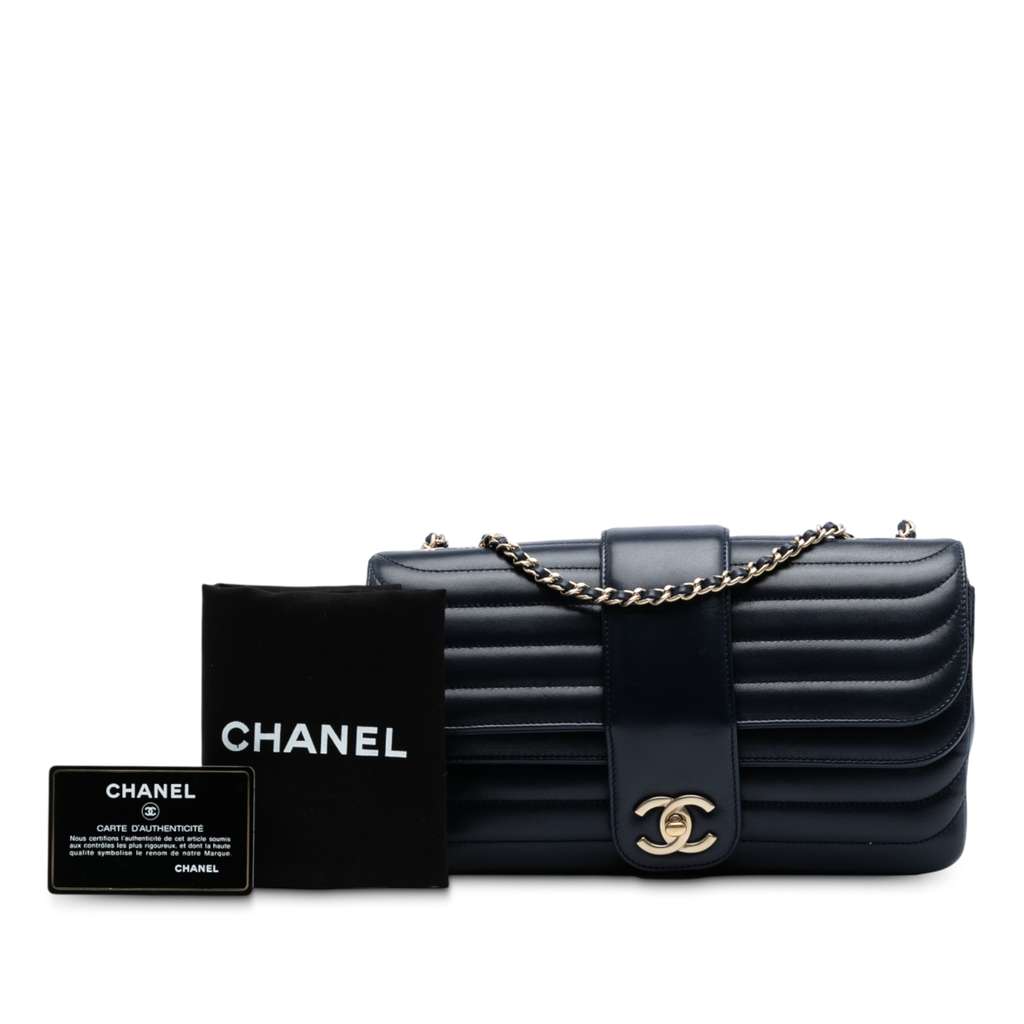 Chanel CC Horizontal Quilted Lambskin Double Flap - Image 10