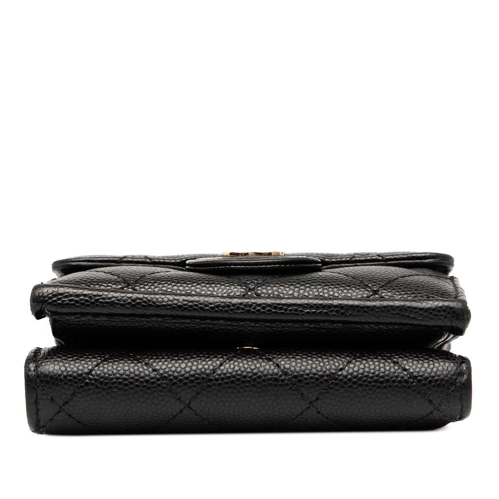 Chanel CC Quilted Caviar Flap Card Holder Wallet - Image 6