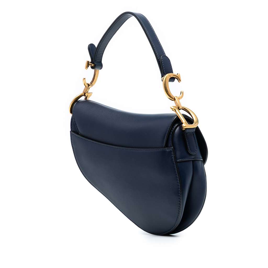 Dior Mini Smooth Calfskin Saddle Bag - Back view