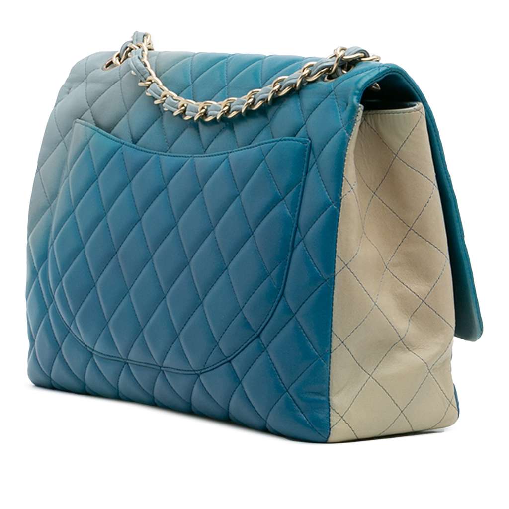 Chanel Maxi Classic Lambskin Degrade Single Flap - Back view