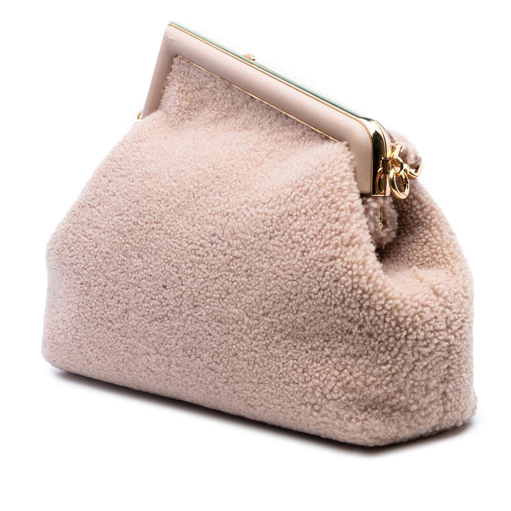 Fendi Medium Shearling Fendi First Shoulder Bag - Image 6