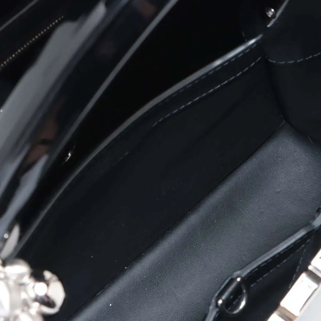 Louis Vuitton Limited Edition Liu Wei Artycapucines Calfskin Capucines MM Black Leather Good - Model View