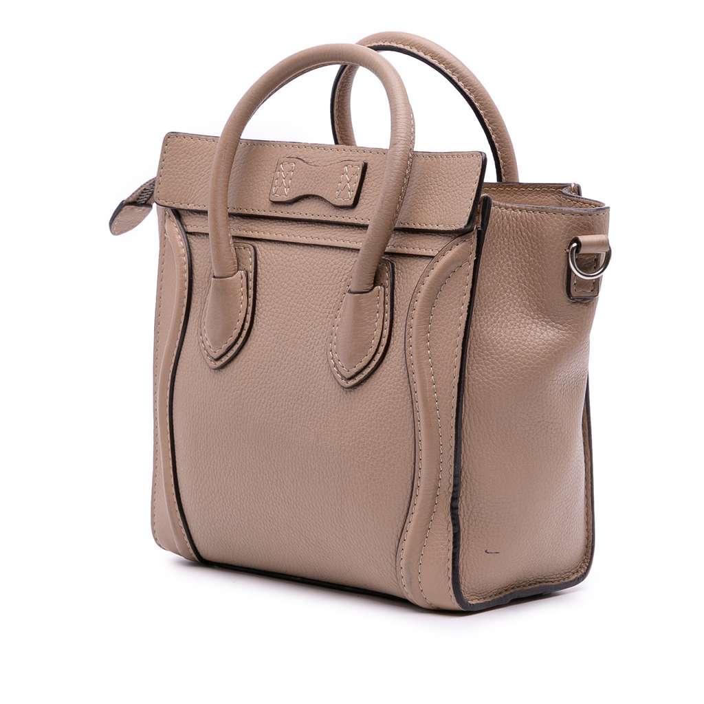 Celine Nano Leather Luggage Tote - Back view