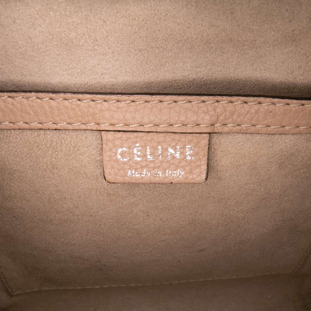 Celine Nano Leather Luggage Tote - Side view