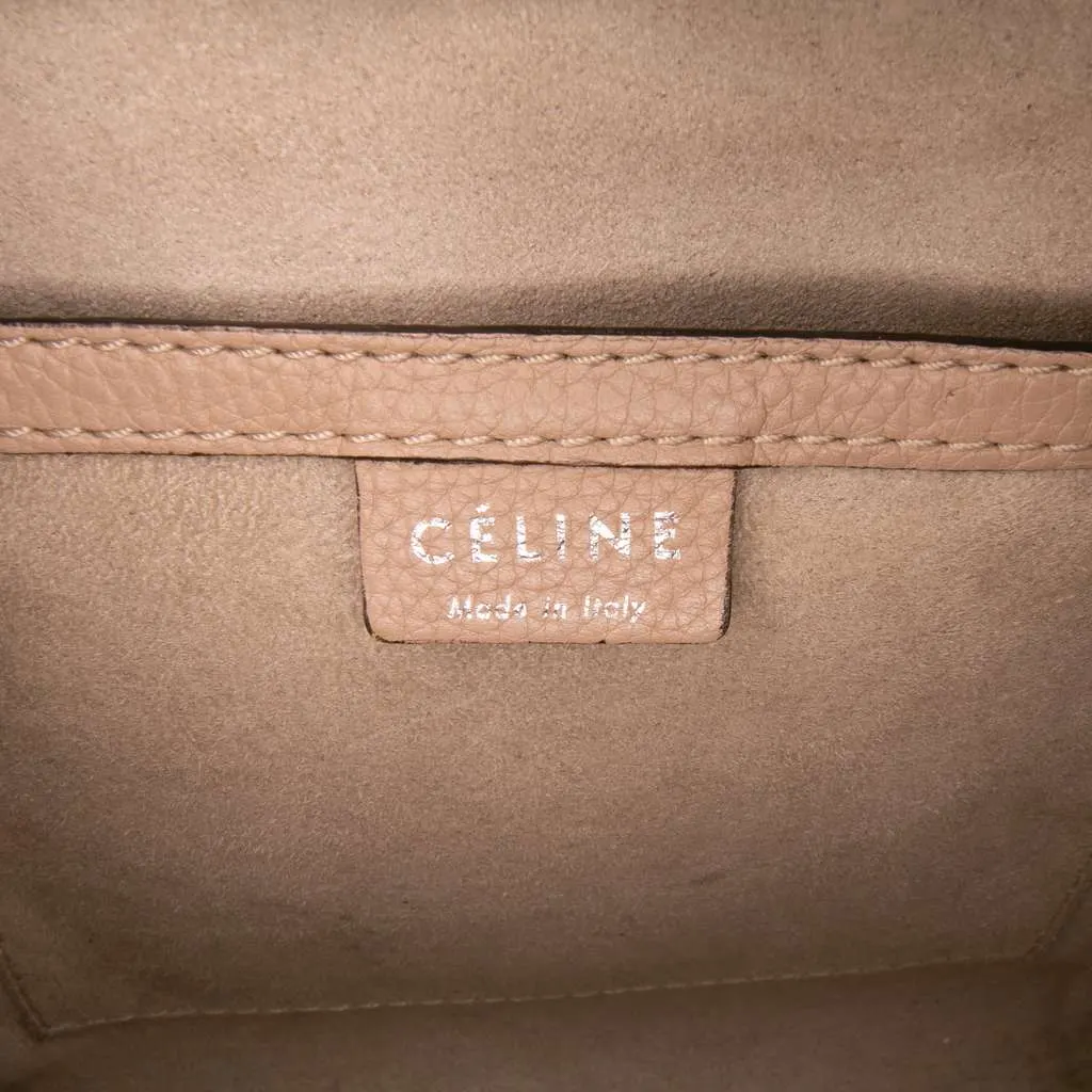 Celine Nano Leather Luggage Tote Brown Leather Good - Box View