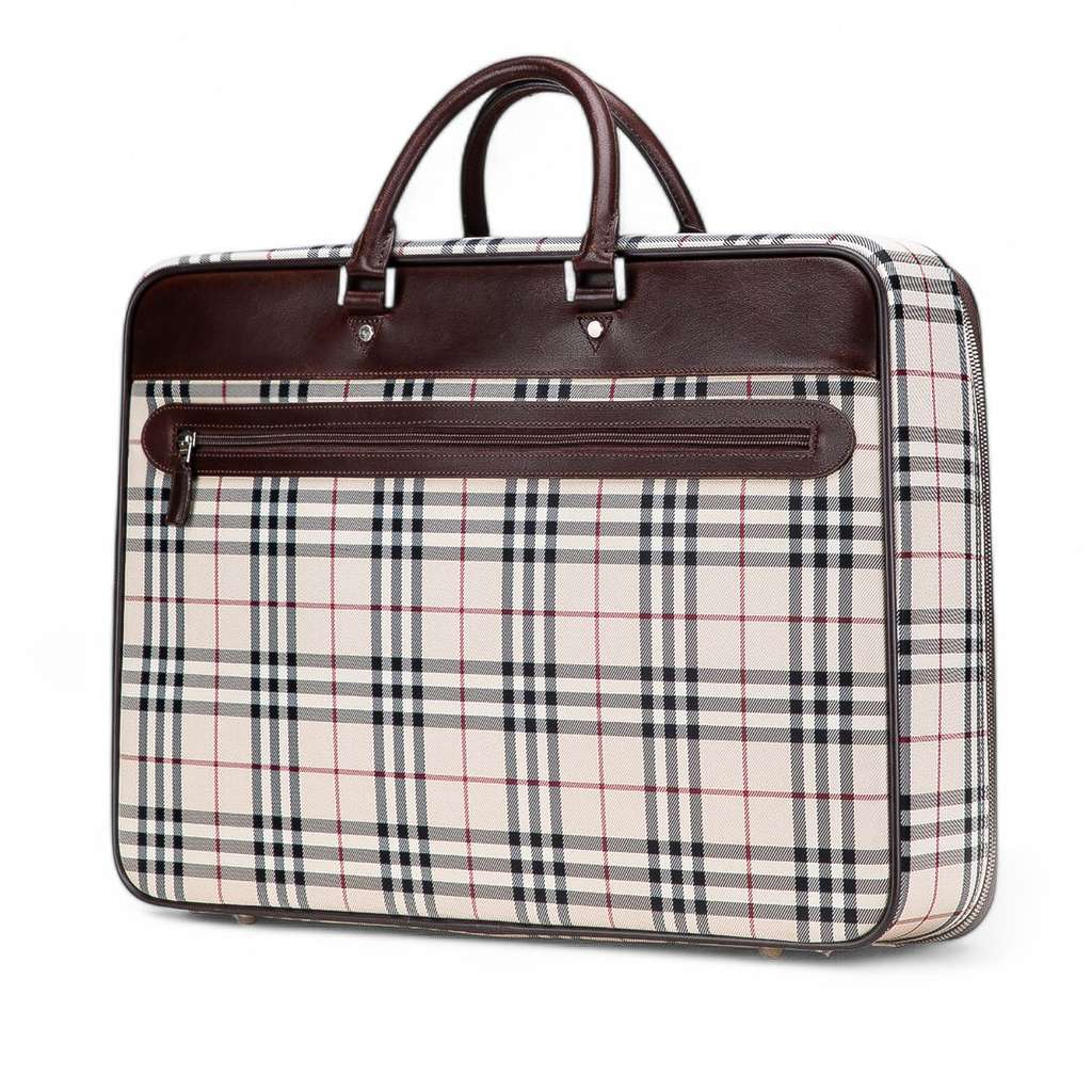 Burberry House Check Canvas Travel Bag - Back view