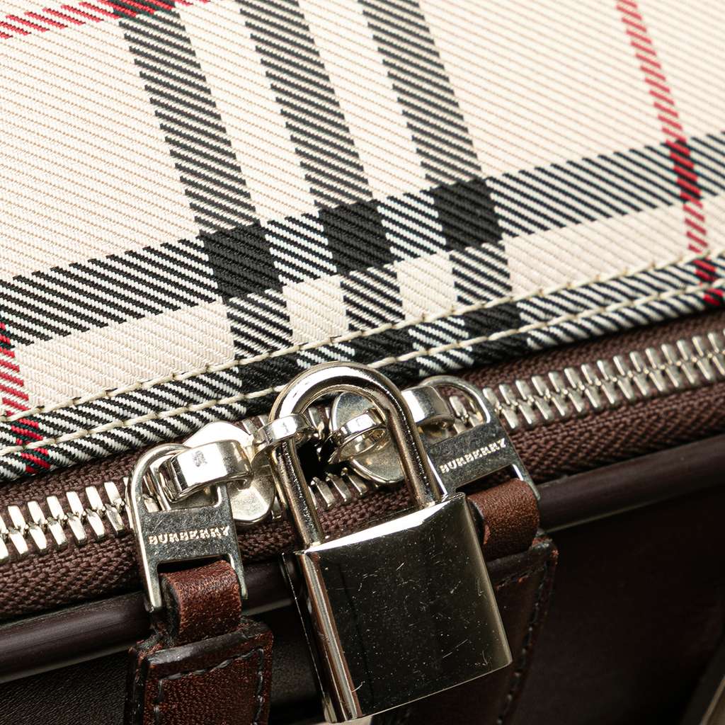 Burberry House Check Canvas Travel Bag - Image 10