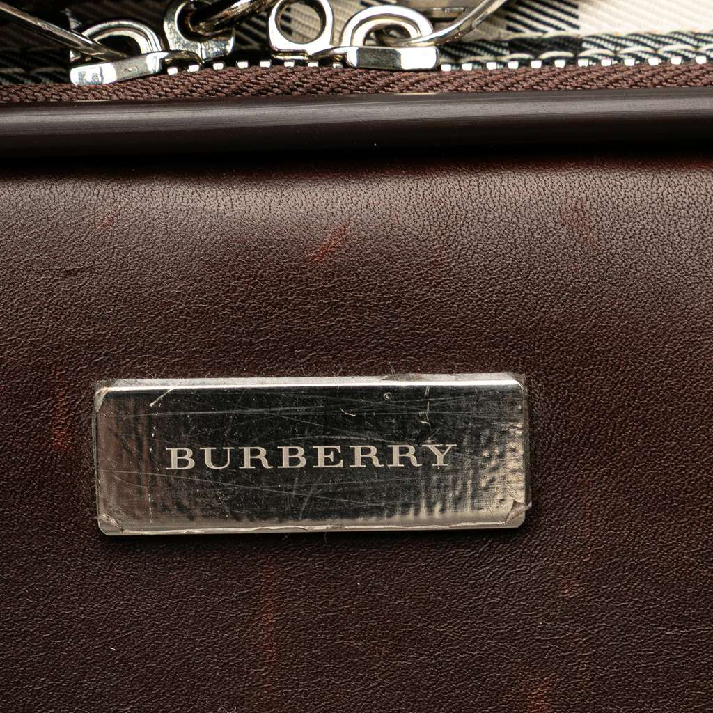 Burberry House Check Canvas Travel Bag - Image 11