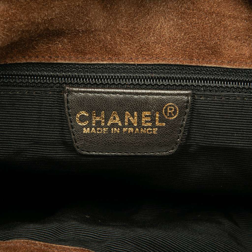Chanel Suede Patchwork Shopper Tote - Side view