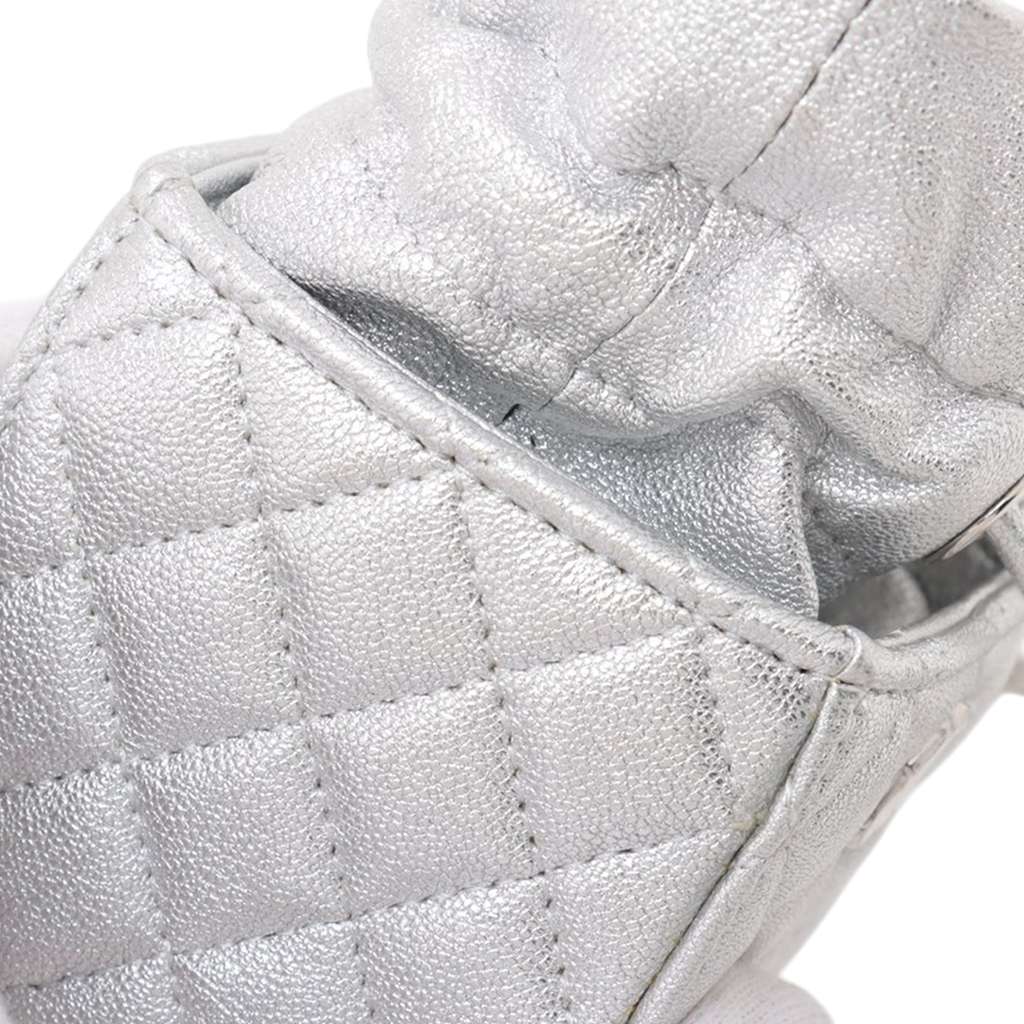 Chanel Mini Quilted Metallic Caviar Drawstring Bucket Bag - Detail 1