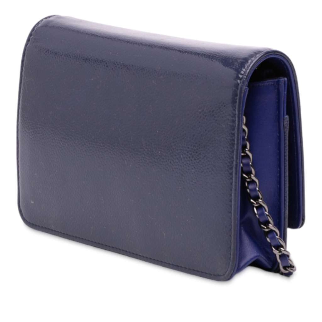 Chanel CC Patent Caviar Wallet On Chain - 2
