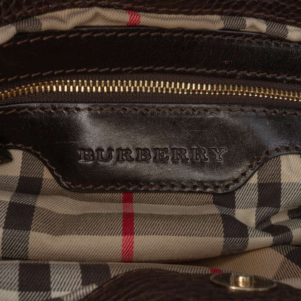 Burberry Calfskin Bridle Hepburn Satchel - Detail 1