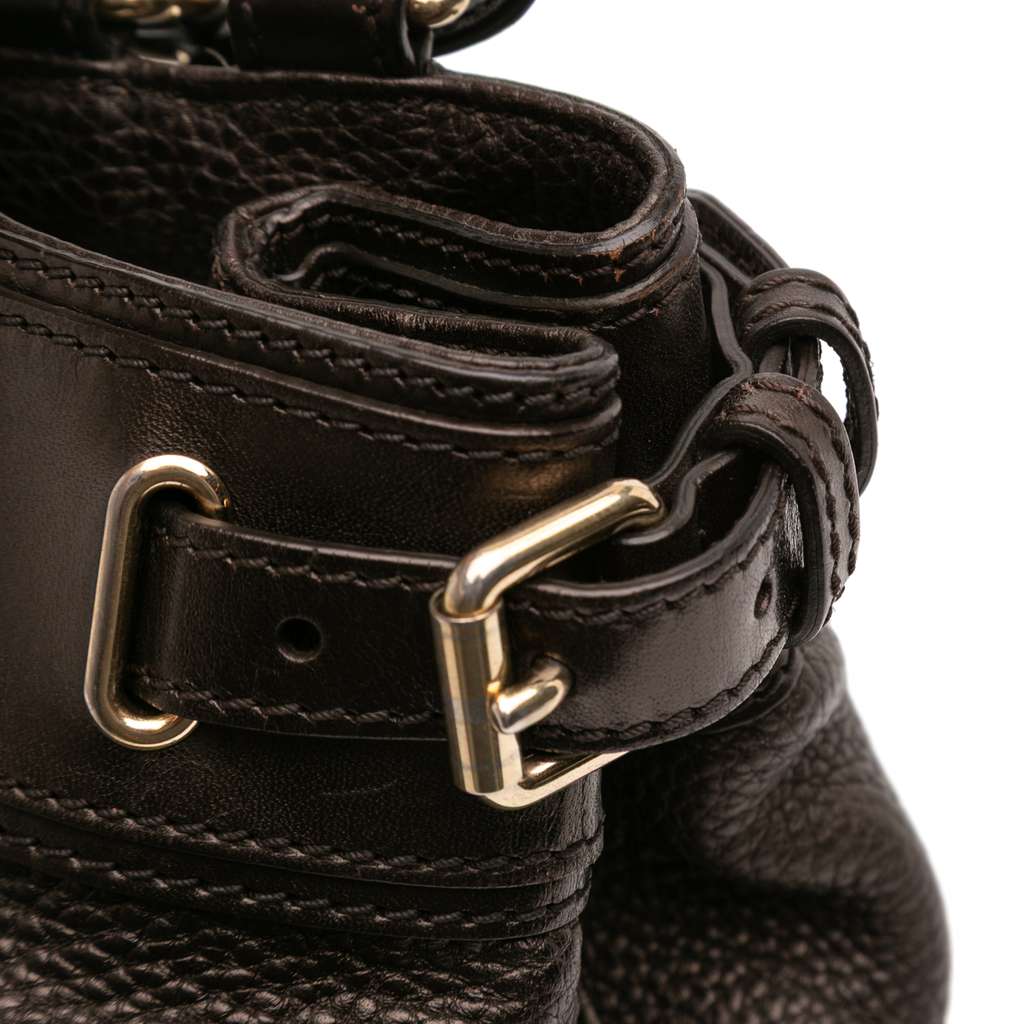 Burberry Calfskin Bridle Hepburn Satchel - Image 12