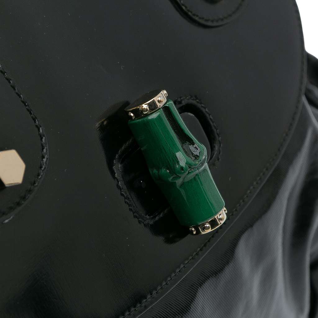 Gucci Dialux Pop Coated Canvas Bamboo Top Handle Bag - Image 10