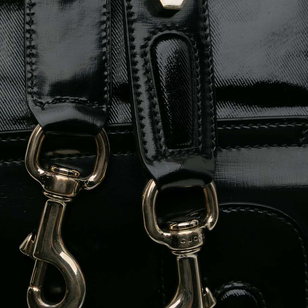 Gucci Dialux Pop Coated Canvas Bamboo Top Handle Bag - Image 12