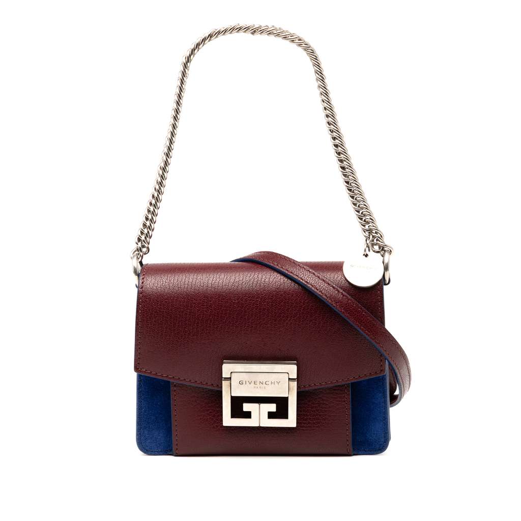 Givenchy Mini Bicolor Goatskin and Suede GV3 Satchel