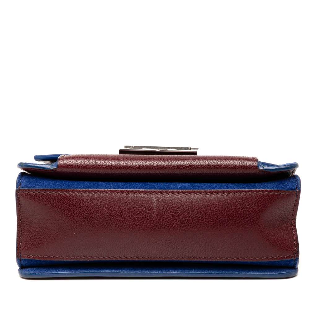 Givenchy Mini Bicolor Goatskin and Suede GV3 Satchel - Image 6