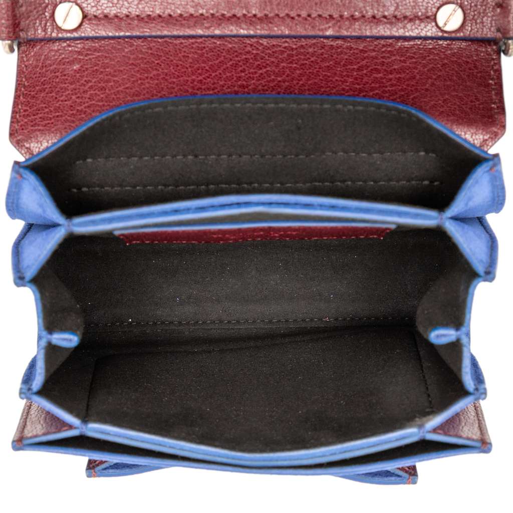 Givenchy Mini Bicolor Goatskin and Suede GV3 Satchel - 4