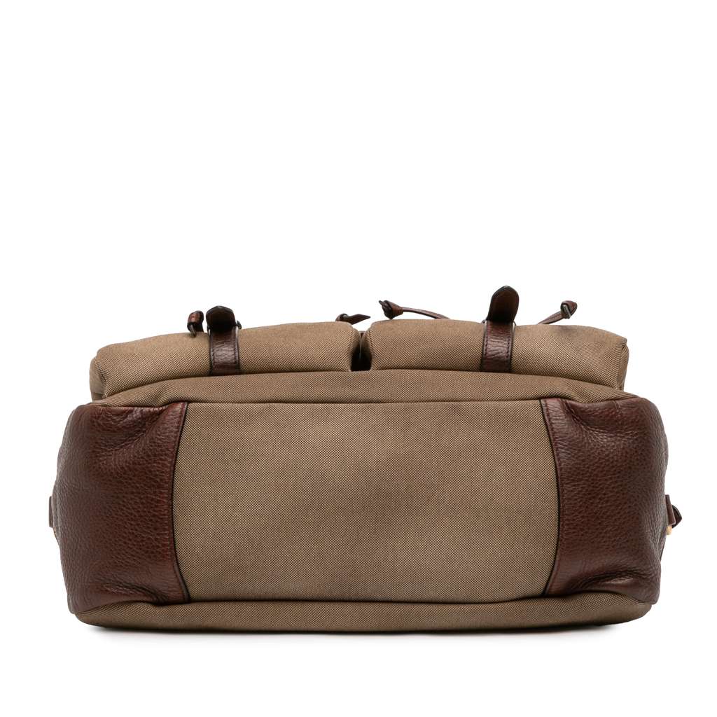 Prada Canvas Canapa Logo Double Buckle Messenger Bag - 3