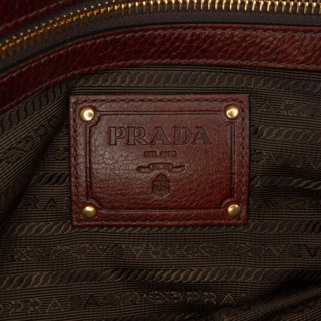 Prada Canvas Canapa Logo Double Buckle Messenger Bag - 5