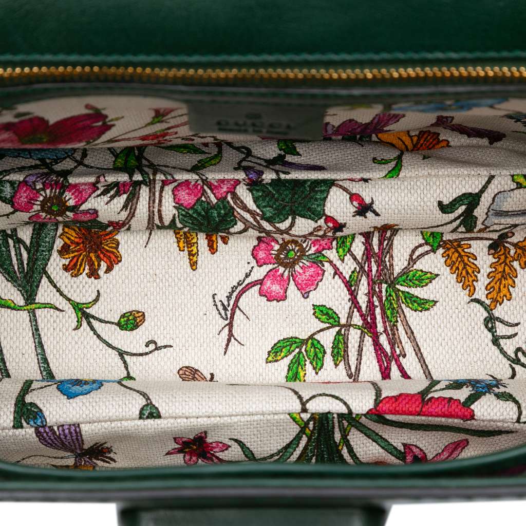 Gucci Medium Leather New Bamboo Top Handle Bag - 4