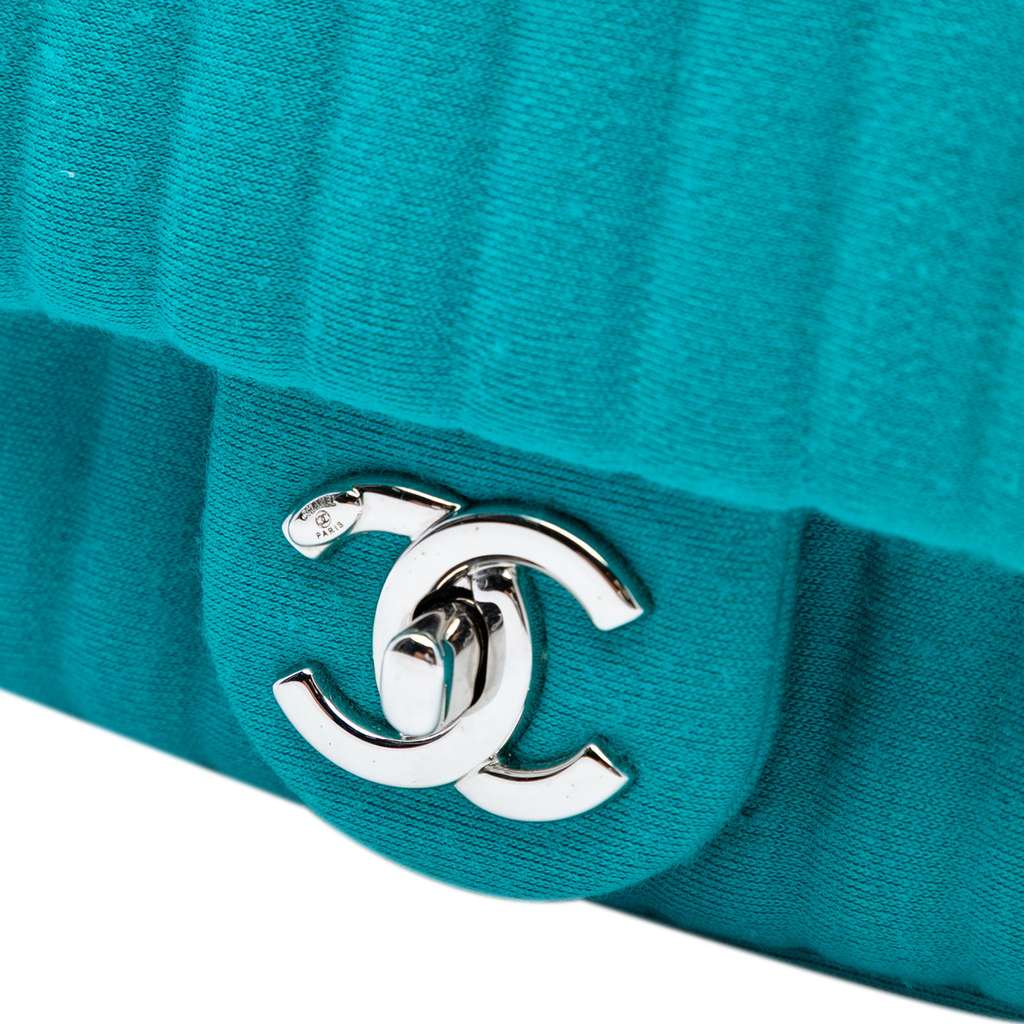 Chanel Mini Vertical Quilted Jersey Single Flap - Detail 1