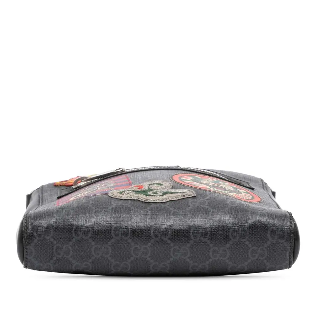 Gucci GG Supreme Night Courrier Messenger Bag Black Canvas Very good - Inside View