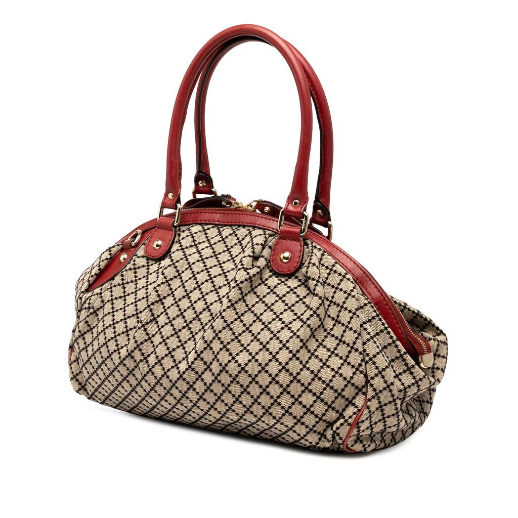 Gucci Diamante Canvas Sukey Satchel - Back view