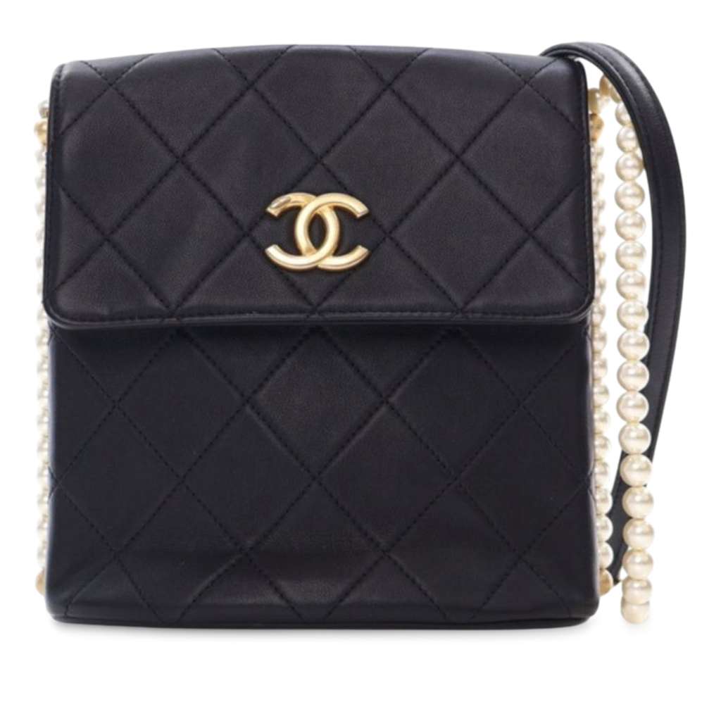 Chanel Small Quilted Calfskin About Pearls Hobo