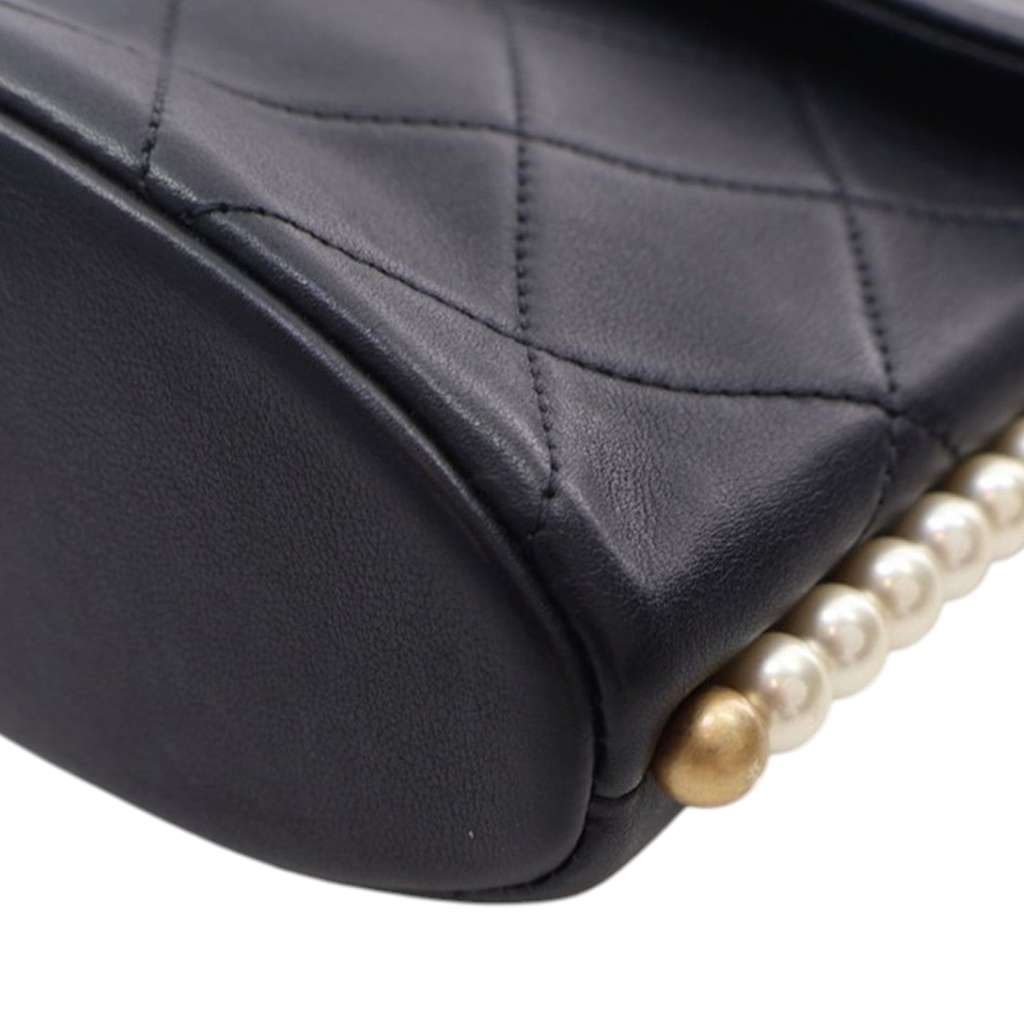 Chanel Small Quilted Calfskin About Pearls Hobo - Image 11