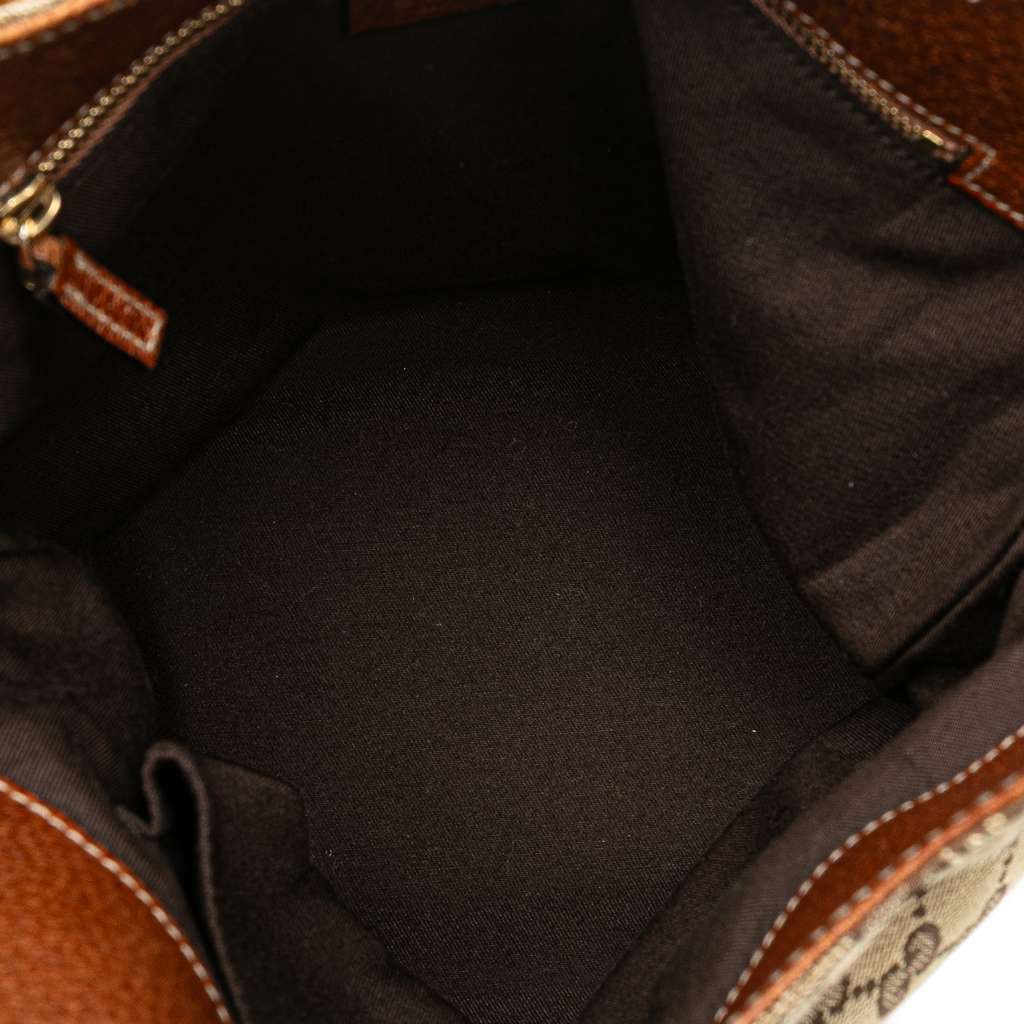Gucci GG Canvas Bamboo Handbag - 4