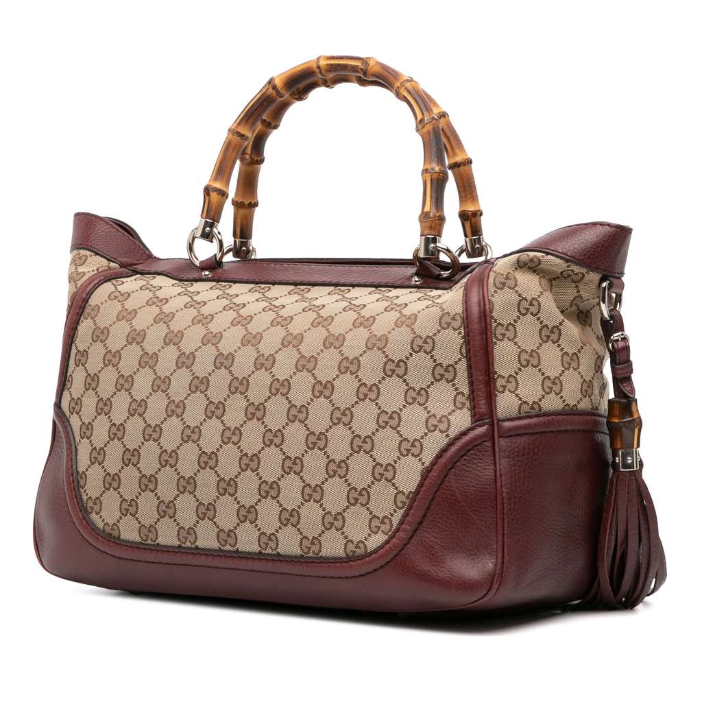Gucci Medium GG Canvas New Bamboo Tassel Tote - 2