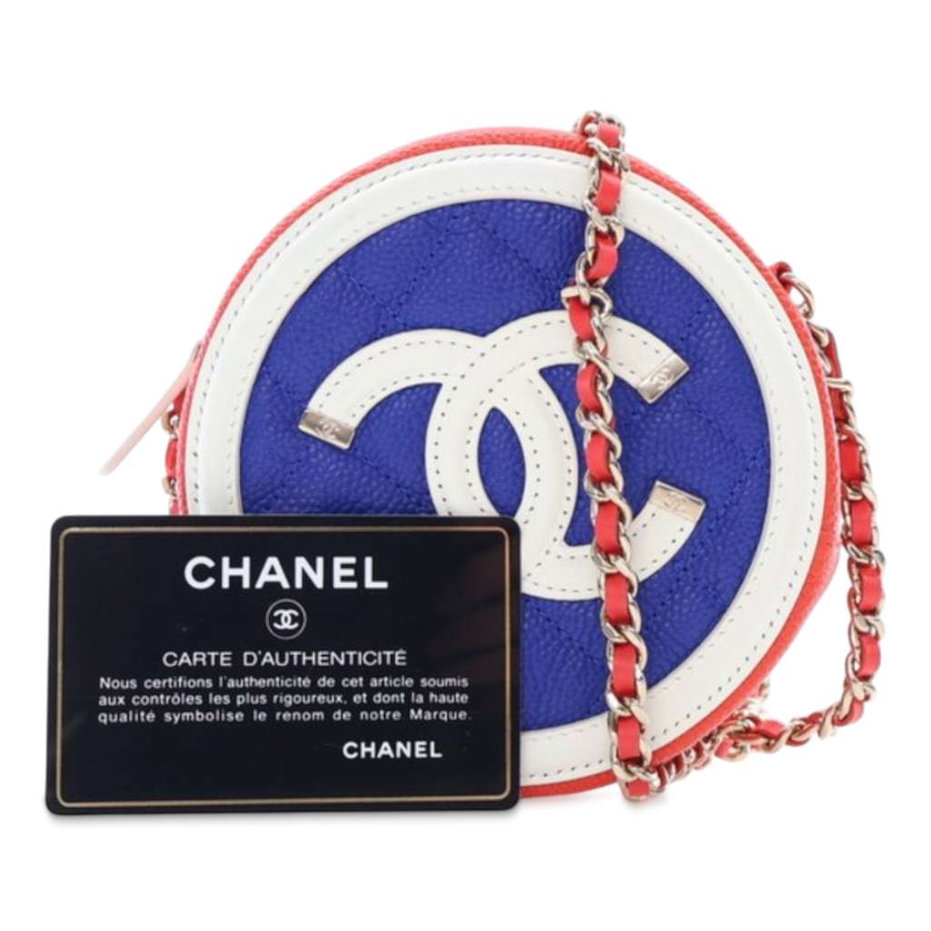 Chanel Tricolor Caviar CC Filigree Round Crossbody - Image 13
