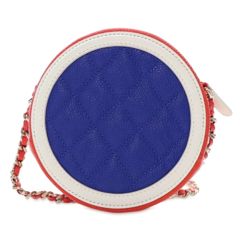 Chanel Tricolor Caviar CC Filigree Round Crossbody - Image 6