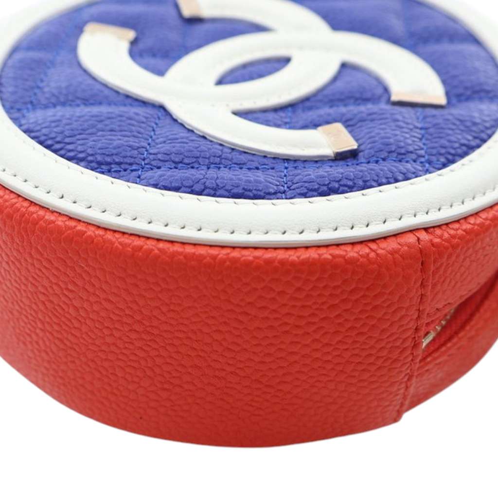 Chanel Tricolor Caviar CC Filigree Round Crossbody - Image 10
